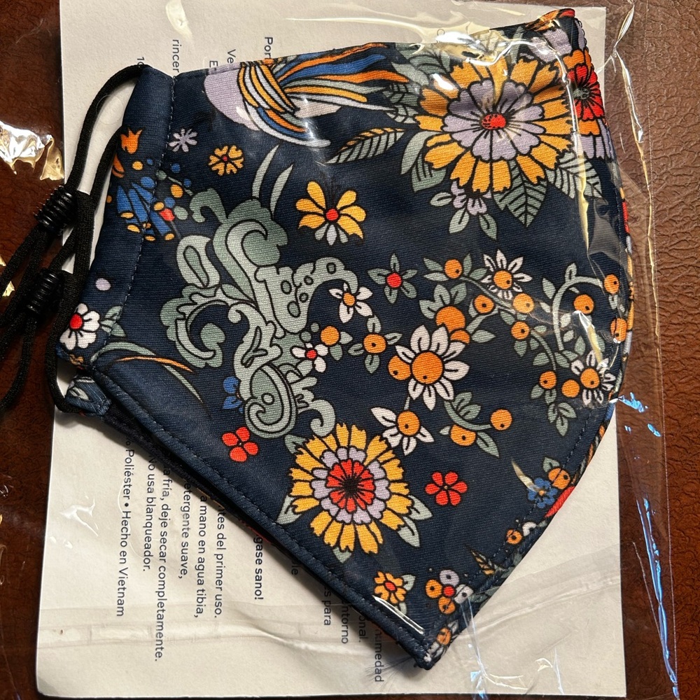 Tory Burch Floral Pattern Face Mask